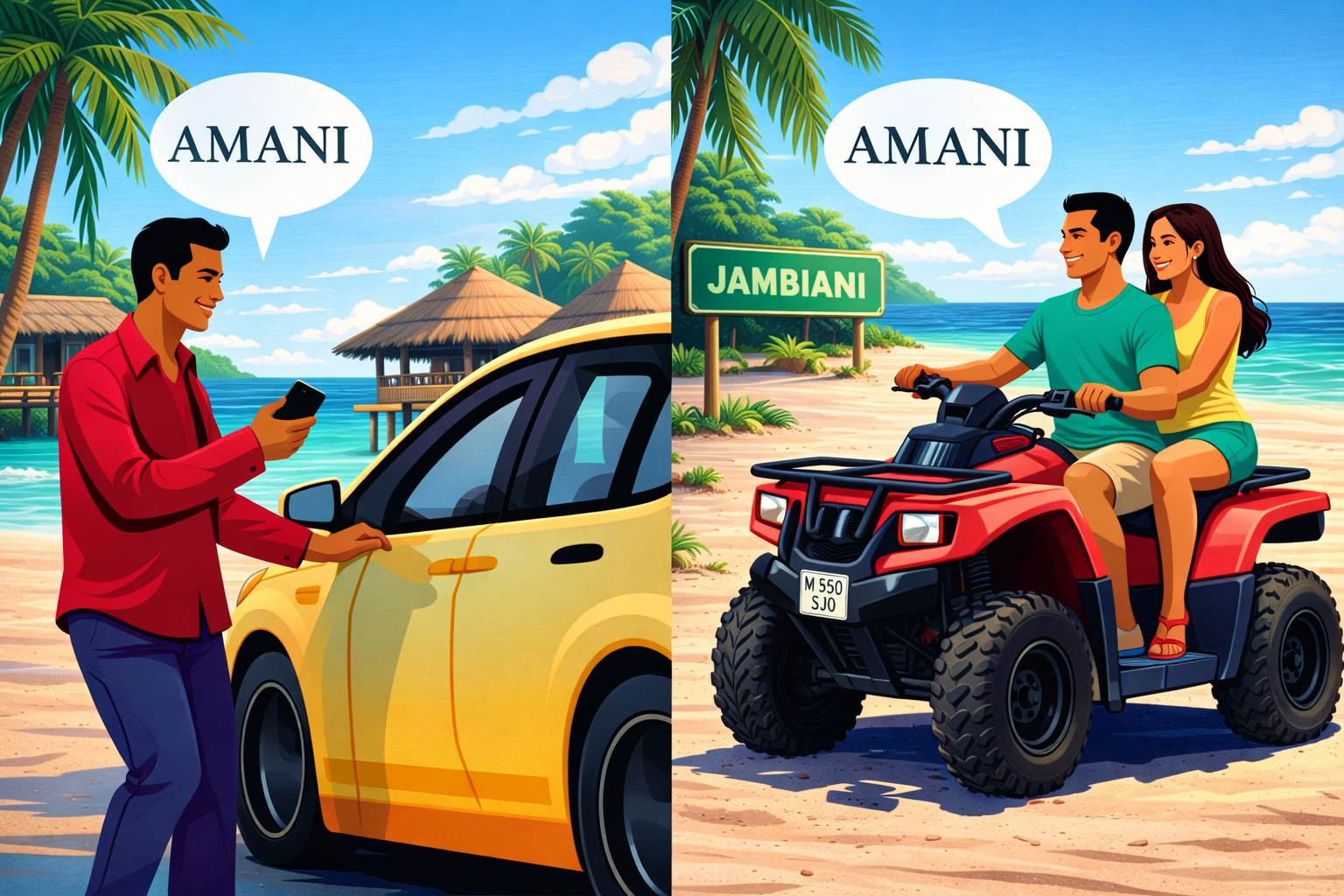 Accueil aéroport Zanzibar ZNZ avec pancarte : groupes et VIP